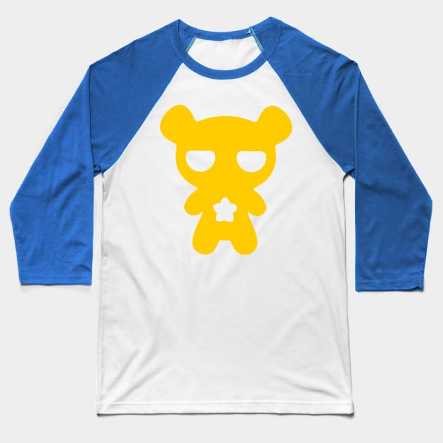 Attention! Yellow Lazy Bear! Baseball T-Shirt by XOOXOO